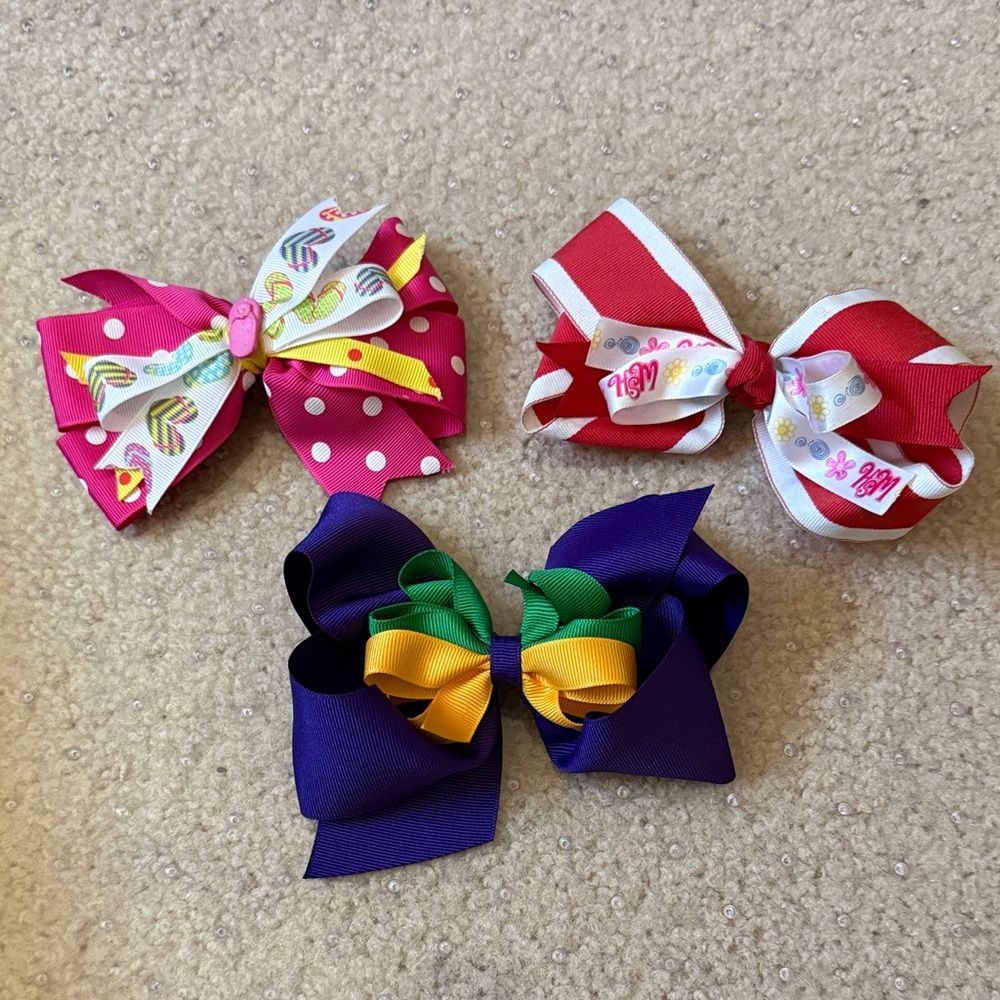 Colorful Kids Hair Bow Set
